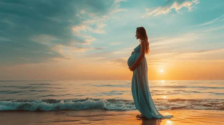 Couple a babymoon vacation with a pregnancy bump showcasing romantic and emotional Instagram captions for expecting parents in 2026. 