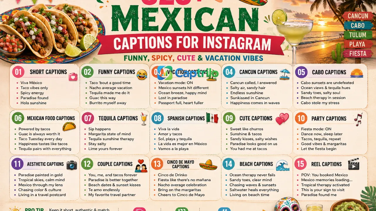 Mexican Captions Instagram
