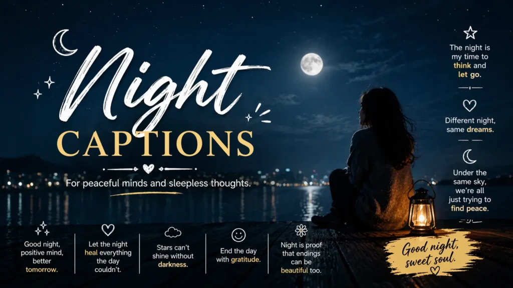 Night Captions Instagram