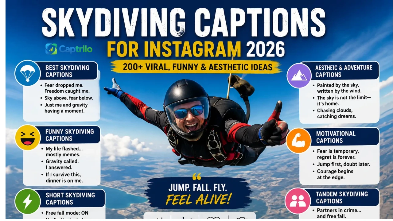 Skydiving Captions Instagram